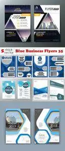 Vectors - Blue Business Flyers 35