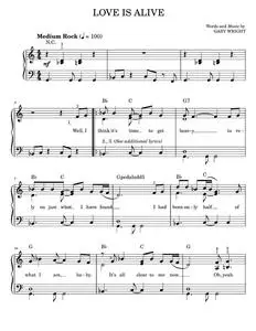 Love Is Alive - 3rd Party (Easy Piano)