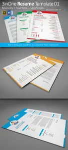 3 in One Resume Vector Template 01