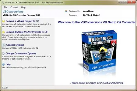VBConversions VB dotNET to CSharp Converter 5.01
