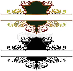 Vector Ornate Label Panel