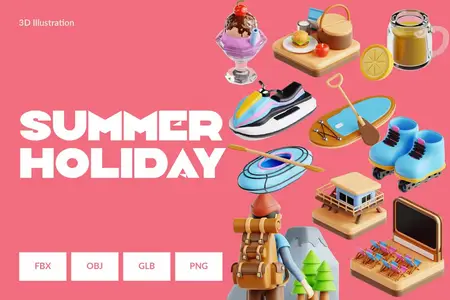 EE - Summer Holiday 3D Icon Set V.2 C8NNGW7