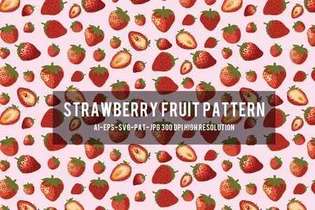 EE - Strawberry Fruit Seamless Pattern JBWQQQQ