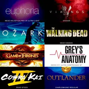 TV Shows Fonts Pack - 8 Fonts