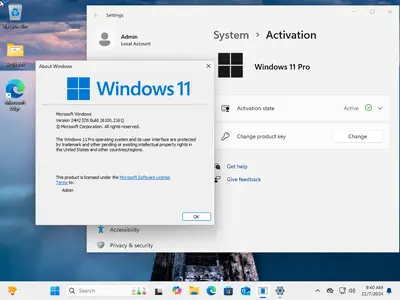 Windows 11 Pro 24H2 Build 26100.2161 (No TPM Required) With Office 2024 Pro Plus Multilingual Preactivated