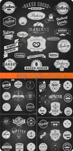 Vintage badges and labels vector