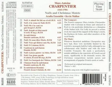 Aradia Ensemble, Kevin Mallon - Marc-Antoine Charpentier: Noëls And Christmas Motets (1999) {Naxos}