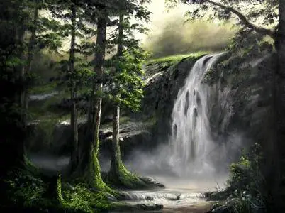 Kevin Hill - Misty Forest Waterfall
