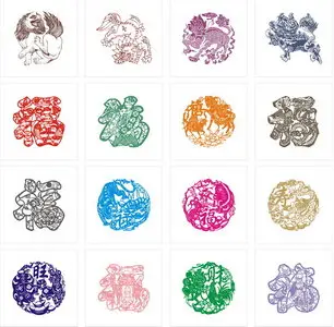 Vector Chinese classical material