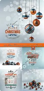 2014 Merry Christmas creative vector backgrounds