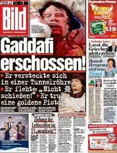 Bild Zeitung vom 21 Oktober 2011