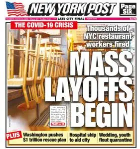 New York Post - March 19, 2020