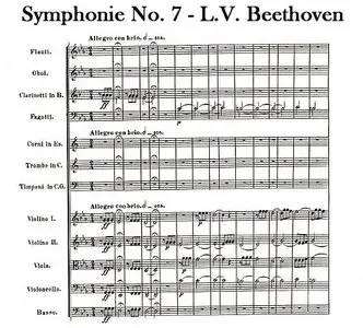 Beethoven Symphonie VII Music Sheets For Orchestre