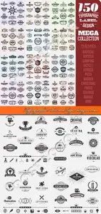 Typographic label and logos design vector 
