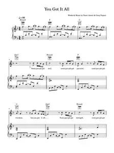You Got It All - Union J (Piano-Vocal-Guitar (Piano Accompaniment))