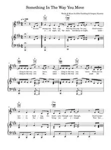 Something In The Way You Move - Ellie Goulding (Piano-Vocal-Guitar (Piano Accompaniment))