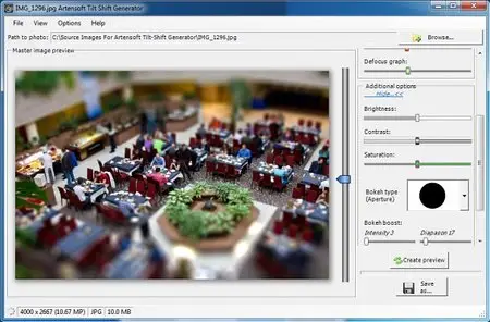 Artensoft Tilt Shift Generator 1.0.26