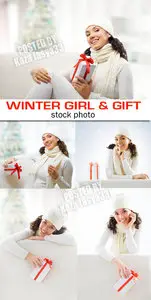 Winter girl & gifts