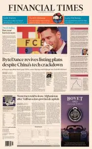 Financial Times Asia - August 9, 2021