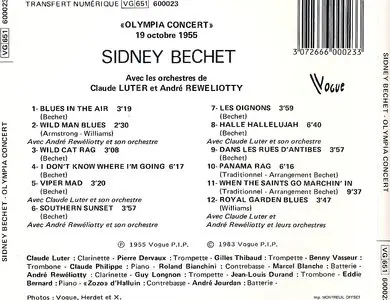 Sidney Bechet - Olympia Concert (1955) [ Remastered 1983]
