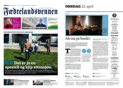Fædrelandsvennen – 22. april 2020