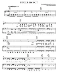 Single Me Out - Elmer Bernstein, Lisa Loeb (Piano-Vocal-Guitar)