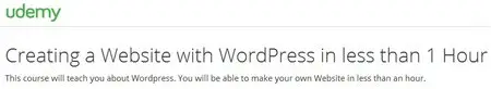 Creating a Website with WordPress in less than 1 Hour