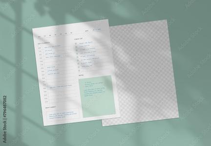 Realistic Blank US Letter Size Paper Mockup 796487082