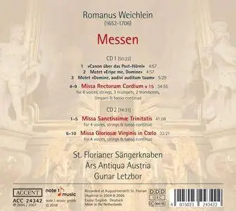 Ars Antiqua Austria, Gunar Letzbor & St. Florianer Sängerknaben - Weichlein: Messen (2018)