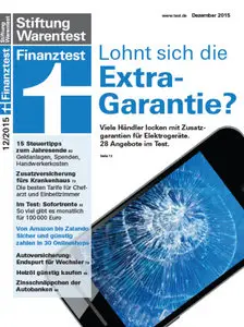 Stiftung Warentest Finanztest Magazin Dezember No 12 2015