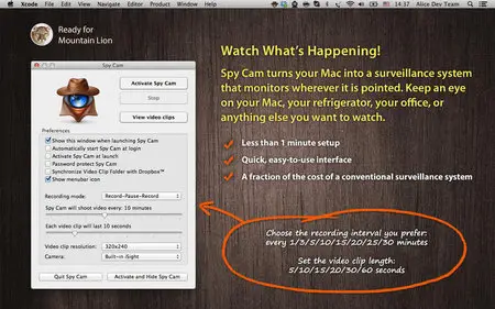 Spy Cam v2.5 Multilingual Mac OS X