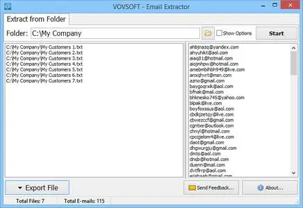 VovSoft Email Extractor 1.3