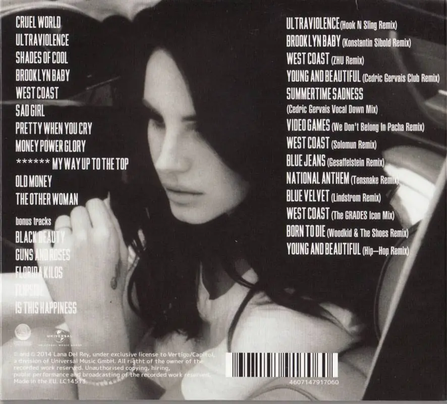 Pretty when you cry текст. Ultraviolence Tracklist.