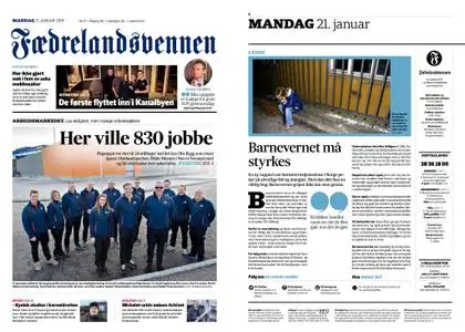 Fædrelandsvennen – 21. januar 2019