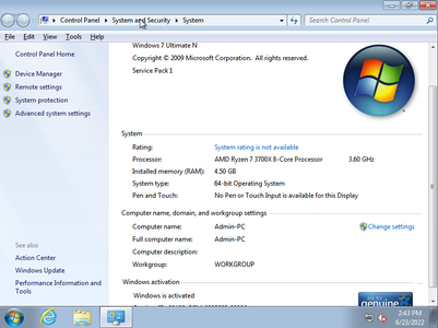 Windows 7 SP1 AIO 22in1 (x86/x64) June 2022 Preactivated