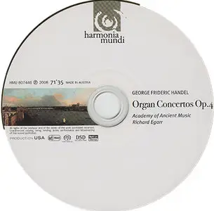 George Frideric Handel - Academy of Ancient Music / Richard Egarr - Organ Concertos Op.4 (2008) {Hybrid-SACD // EAC Rip} 