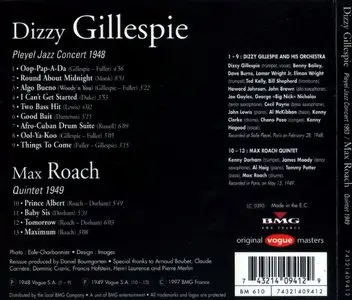 Dizzy Gillespie Pleyel Jazz Concert 1948 / Max Roach Quintet 