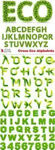 Vectors - Green Eco Alphabets