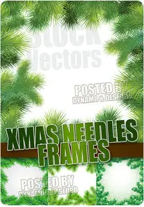Xmas needles frames - Stock Vectors