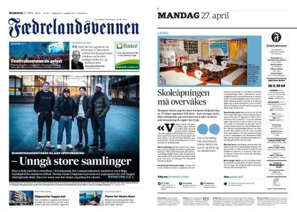 Fædrelandsvennen – 27. april 2020
