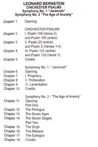 Bernstein: The Concert Collection BOXSET 9 DVD - Chichester Psalms-Symphony No.1 | Symphony No. 2 - DVD 8/9
