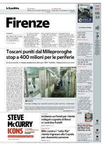 la Repubblica Firenze - 9 Agosto 2018