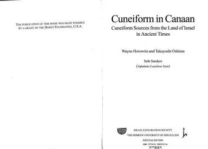 Cuneiform in Canaan: Cuneiform Sources from the Land of Israel in Ancient Times