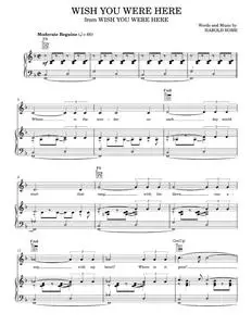Wish You Were Here - Harold Rome (Piano-Vocal-Guitar)
