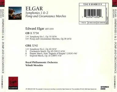 Yehudi Menuhin, Royal Philharmonic Orchestra - Edward Elgar: Symphonies Nos. 1 & 2, Pomp and Circumstance Marches (1998)
