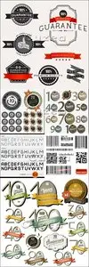 Vector - Vintage label and premium stickers