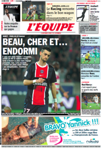 L'Equipe edition du Samedi 31 Mars 2012