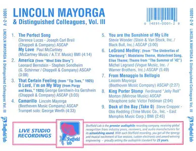Lincoln Mayorga & Distinguished Colleagues - Volume III (1974) {1989 Sheffield Lab} **[RE-UP]**