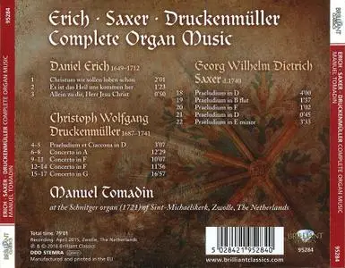 Manuel Tomadin - Erich, Saxer, Druckenmüller: Complete Organ Music (2016)