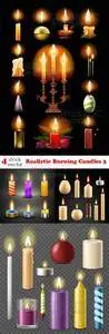 Vectors - Realistic Burning Candles 3